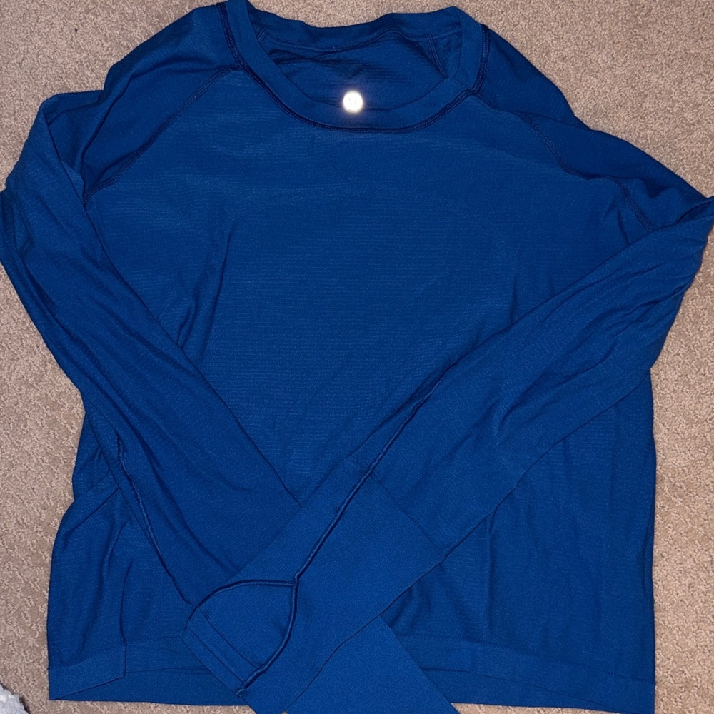 Blue Long Sleeve Top